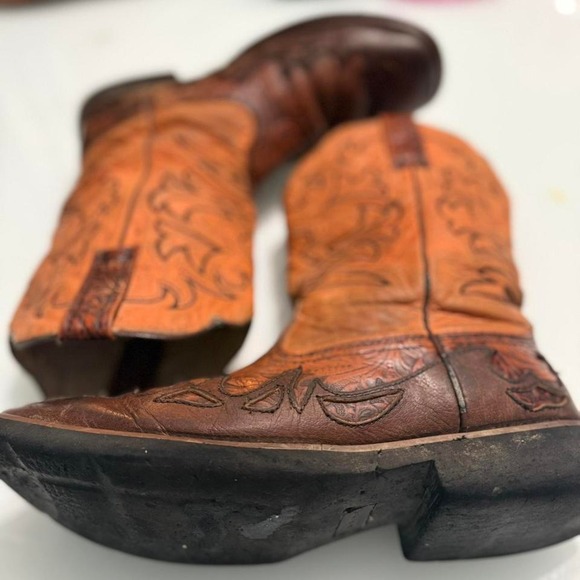 Tony Lama Two-Tone Western Cowboy Boots – Size 8.5 - Picture 2 of 8